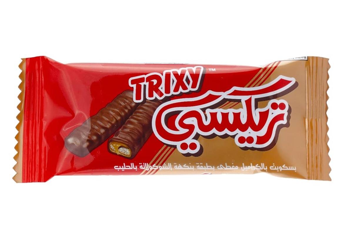 trixy piece Trixy Chocolate Covered Biscuit And Caramel, Pack 24 - Image 1